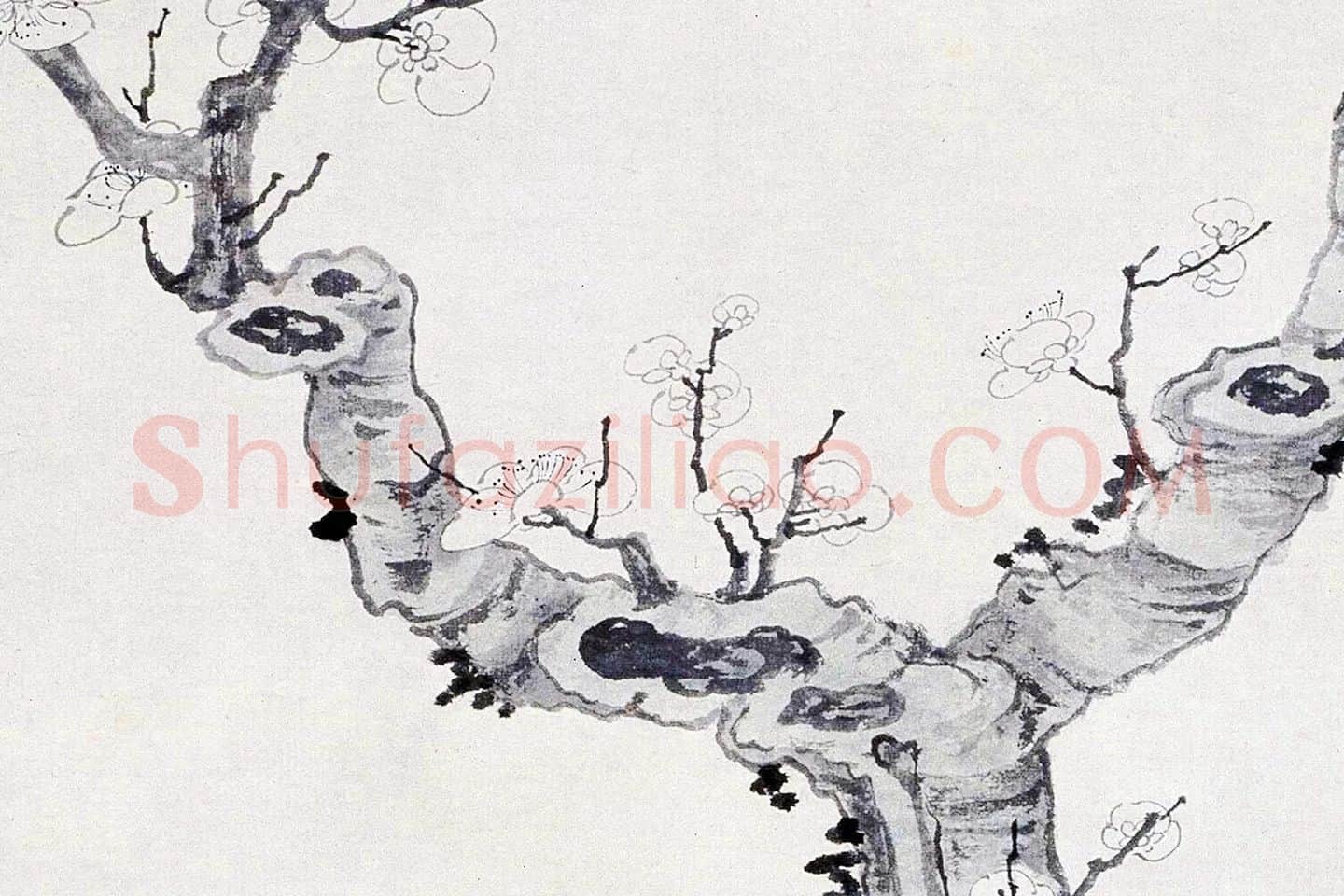 陈洪绶《梅石图》局部 (5)