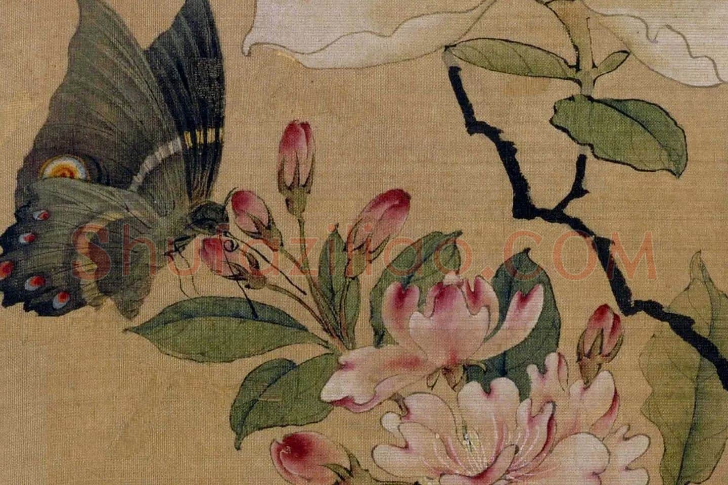 陈洪绶《玉堂柱石图》局部 (2)