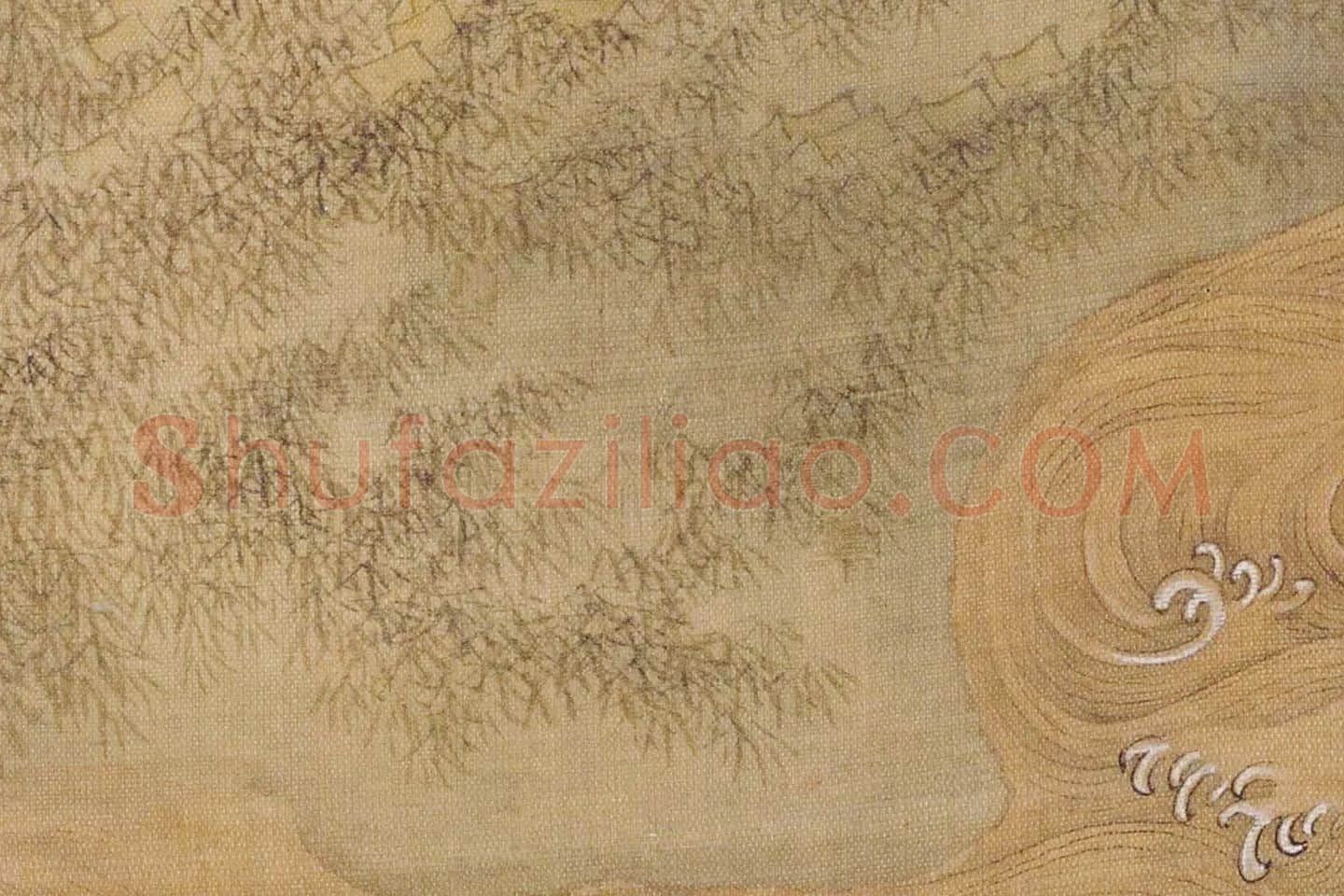 陈洪绶山水《黄流巨津图》局部 (4)