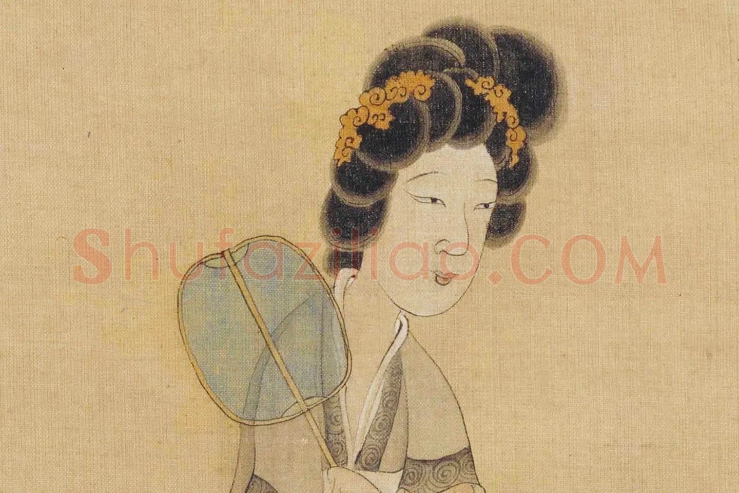 陈洪绶人物画《夔龙补衮图》局部 (1)