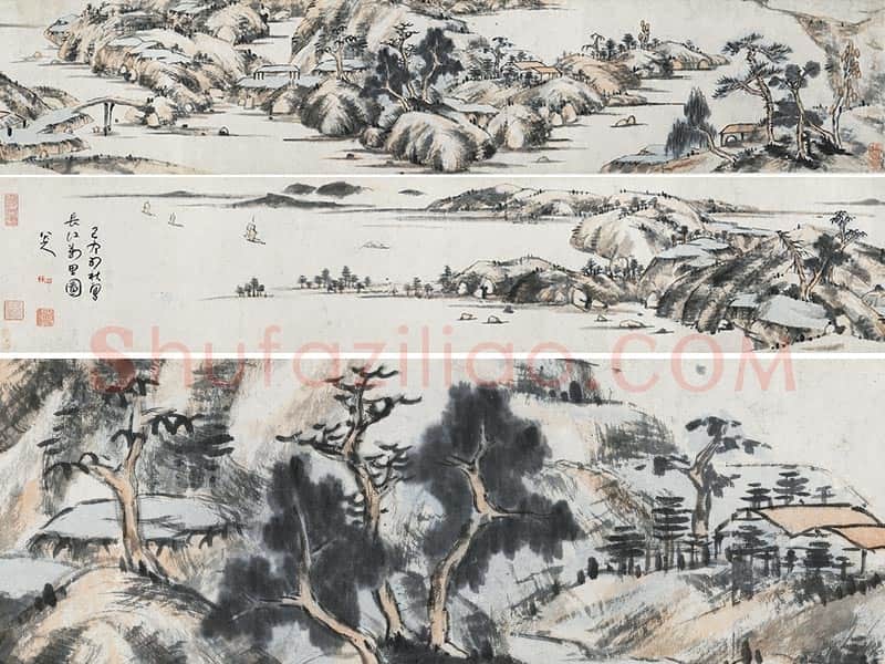 朱耷山水画《长江万里图》卷