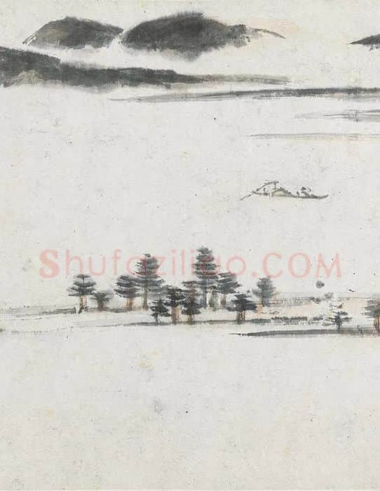 朱耷山水画《长江万里图》卷_03