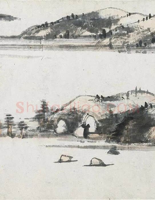 朱耷山水画《长江万里图》卷_04