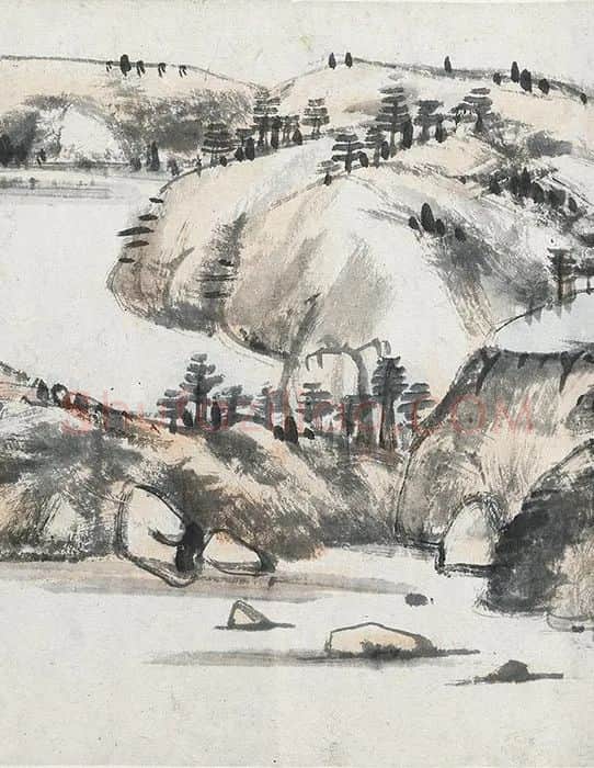 朱耷山水画《长江万里图》卷_05