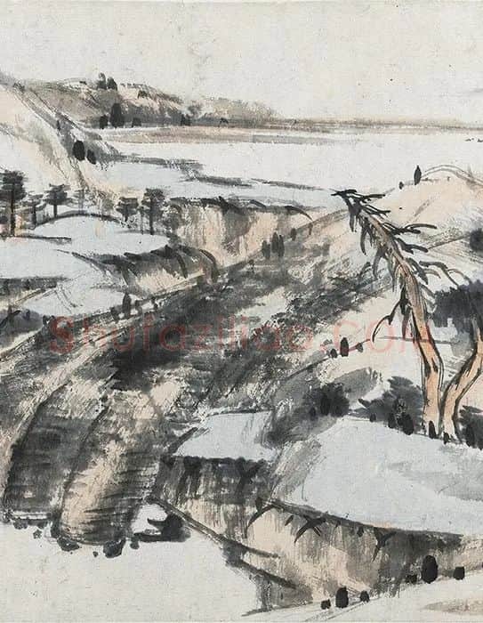 朱耷山水画《长江万里图》卷_06
