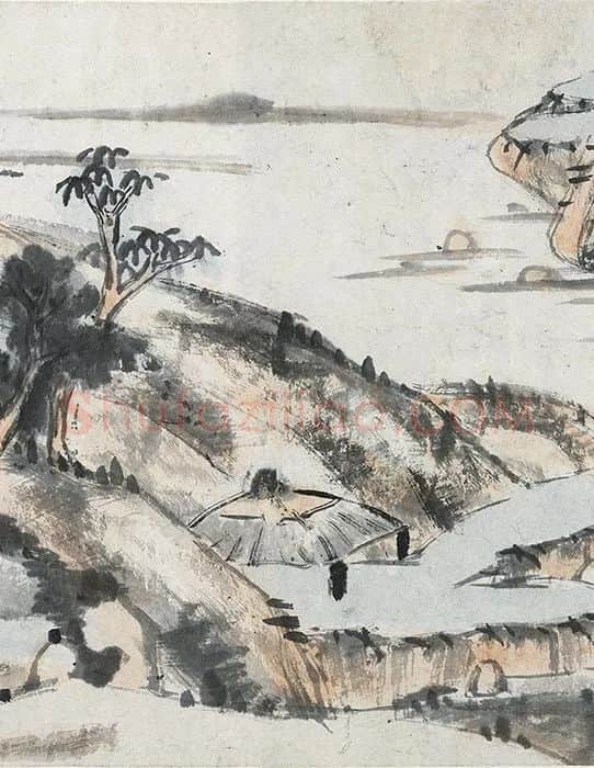 朱耷山水画《长江万里图》卷_07