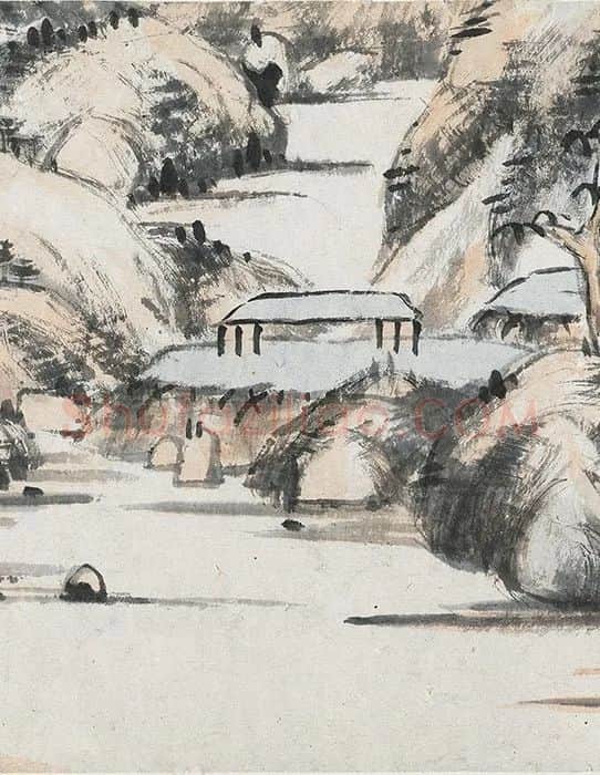 朱耷山水画《长江万里图》卷_09