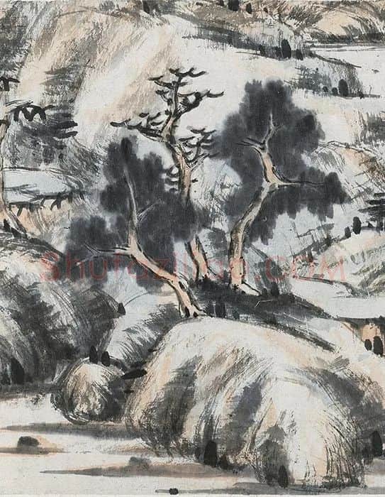 朱耷山水画《长江万里图》卷_10