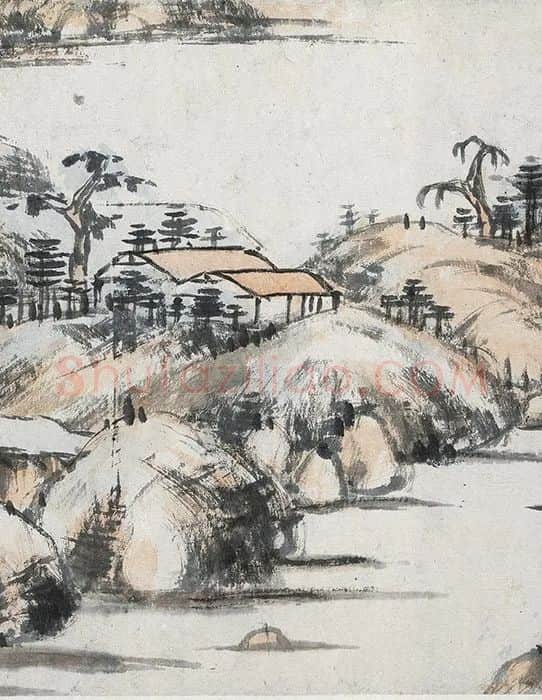 朱耷山水画《长江万里图》卷_11
