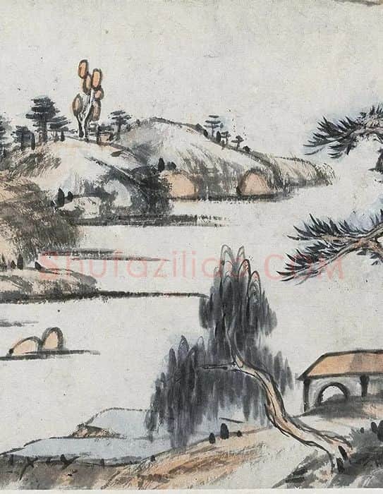 朱耷山水画《长江万里图》卷_12