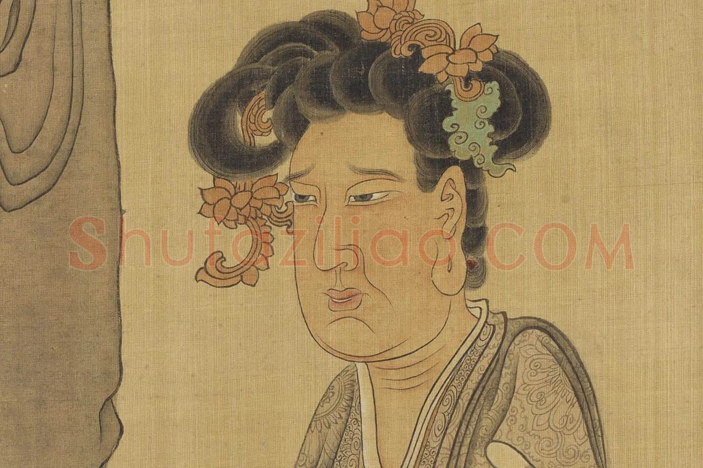 陈洪绶佛道人物《寿星观音图》局部 (1)