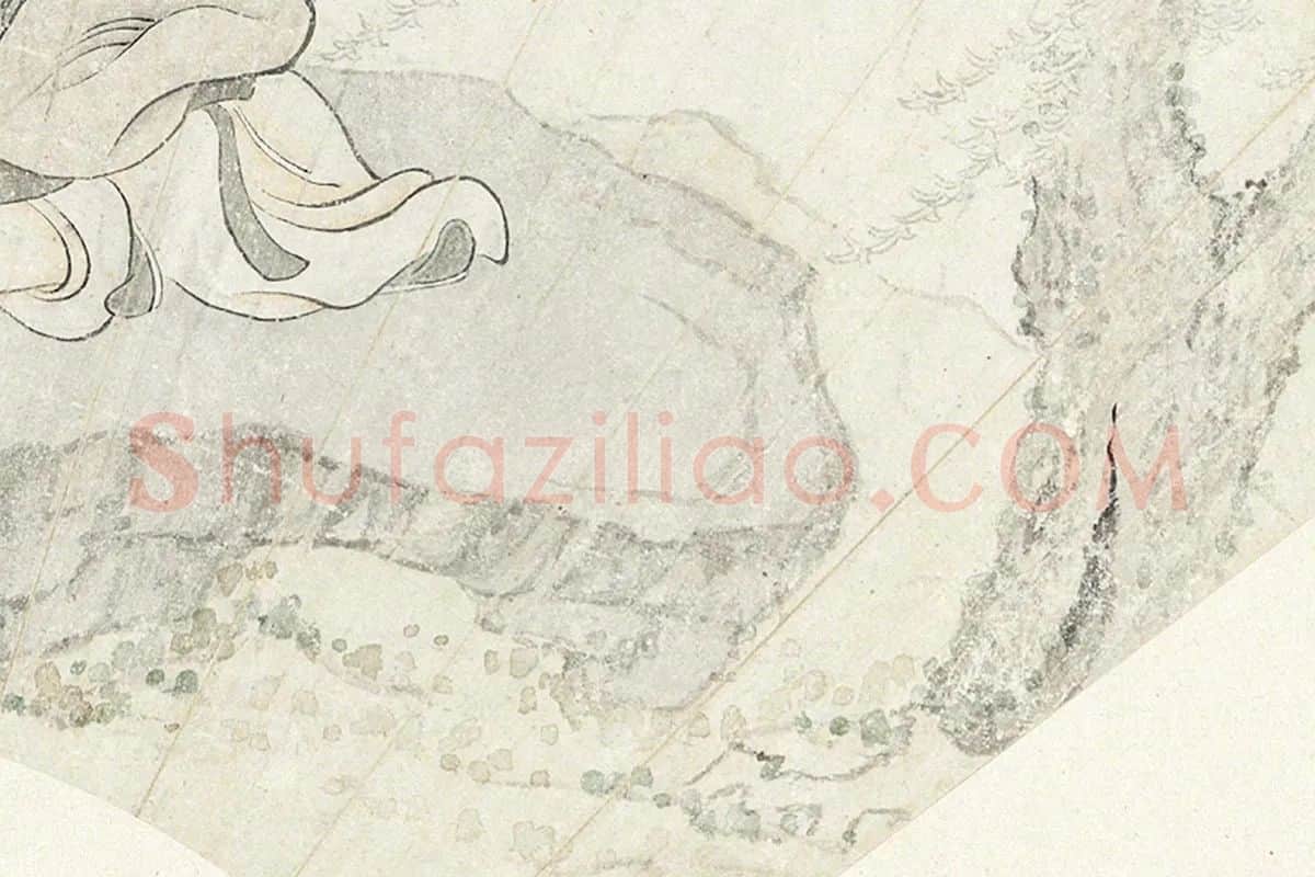 陈洪绶《柳荫观鱼图》局部 (3)