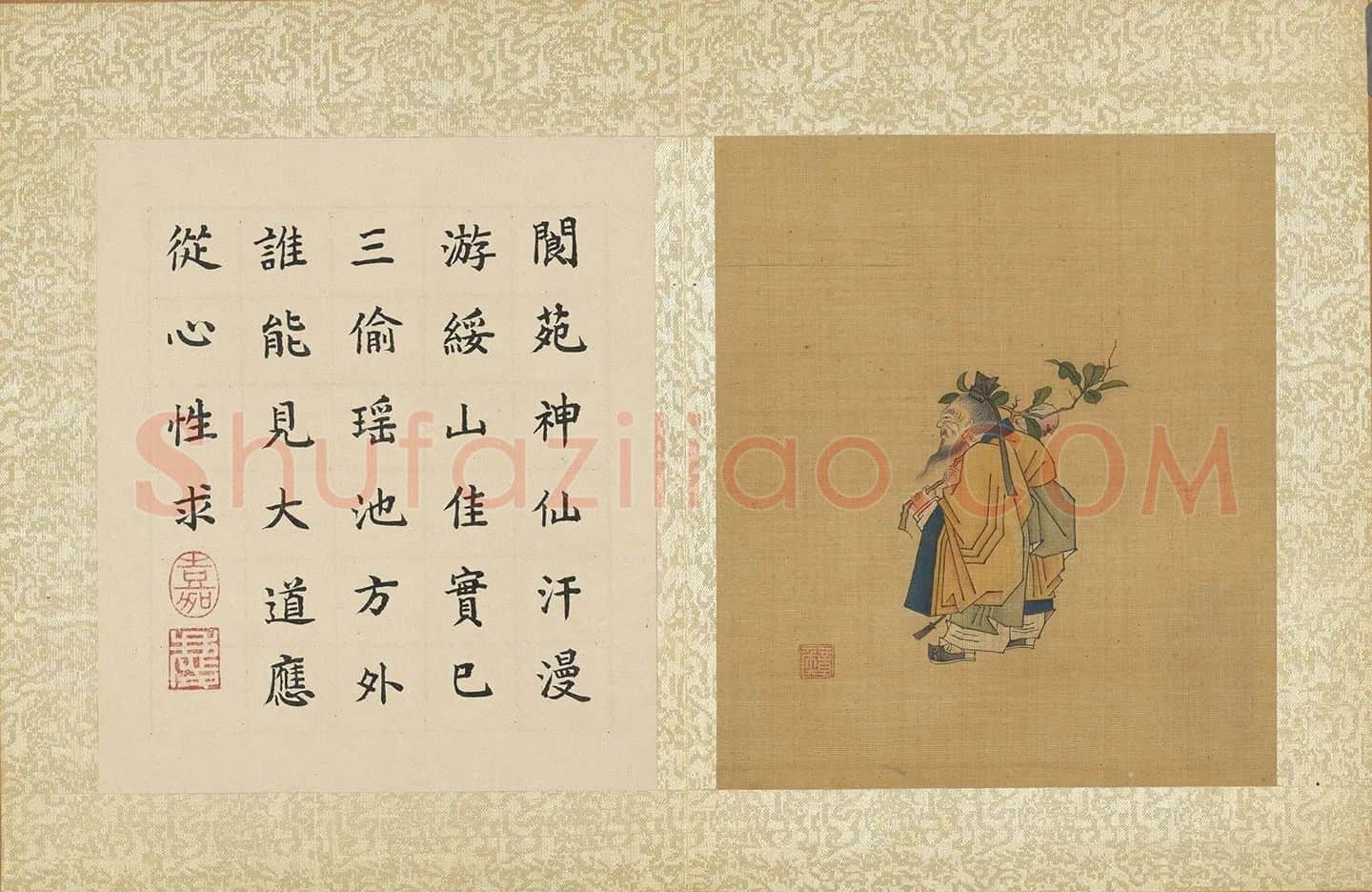陈洪绶《方朔偷桃图》