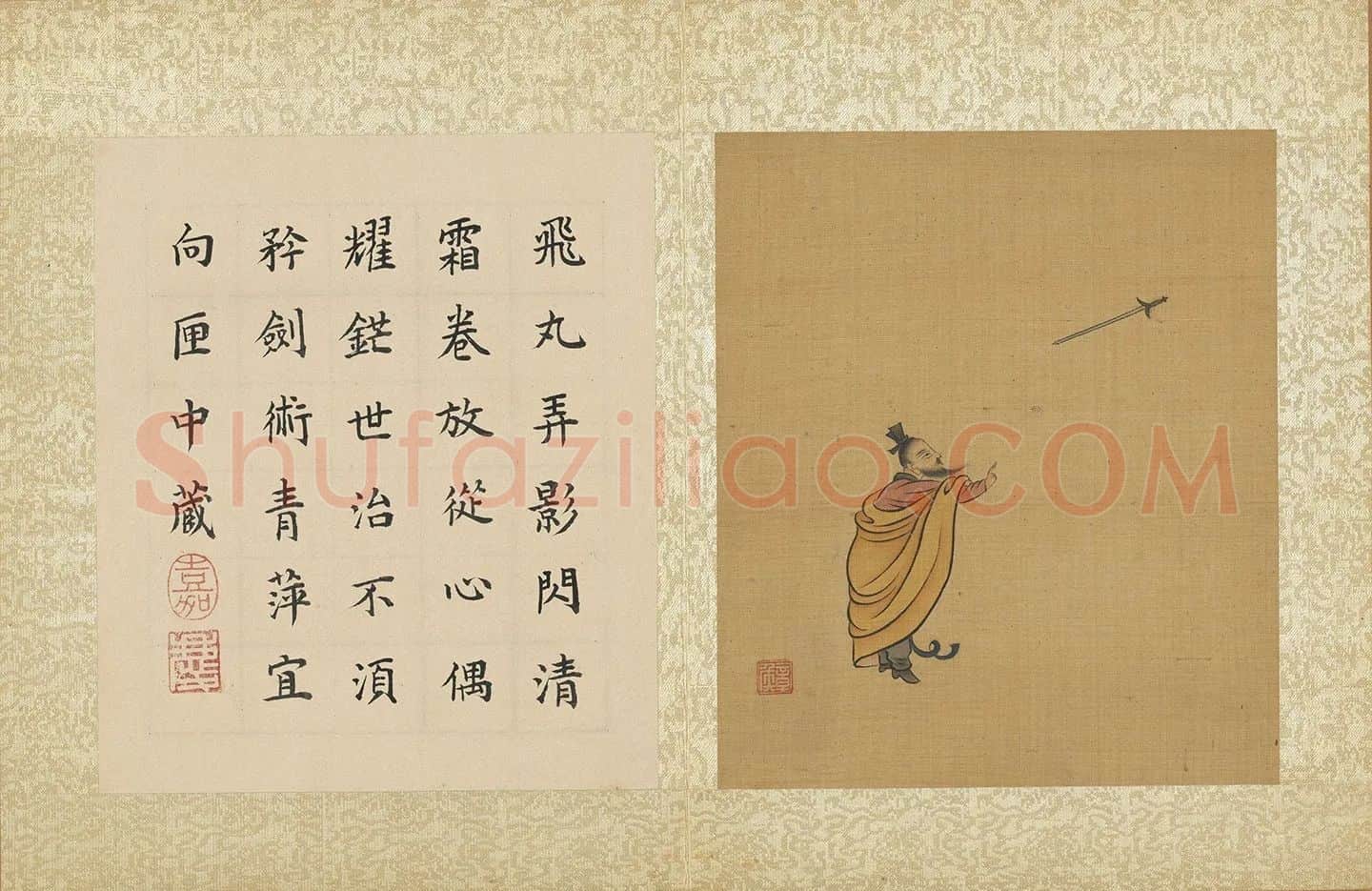 陈洪绶人物画《杂剑仙图》
