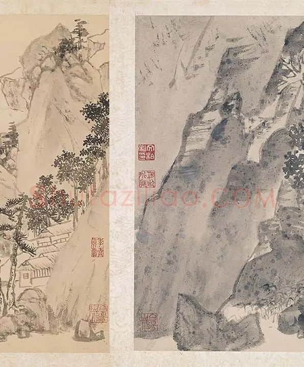 陈淳写意水墨山水画册_21