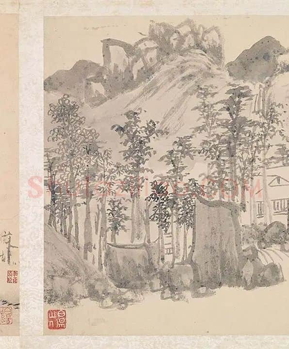 陈淳写意水墨山水画册_25