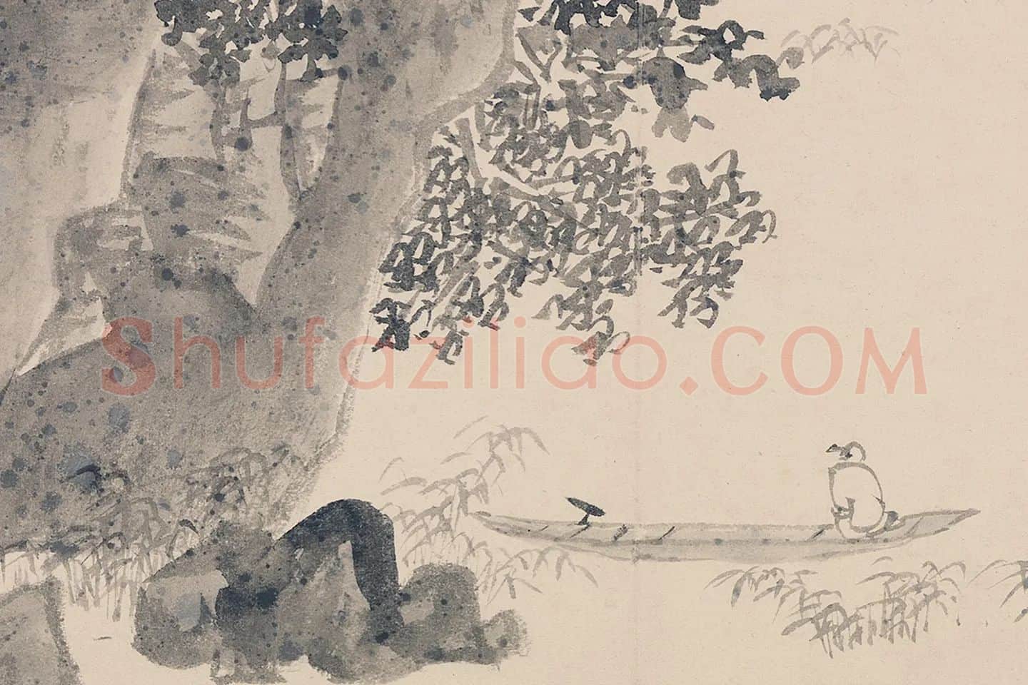 陈淳写意水墨山水画册局部 (3)