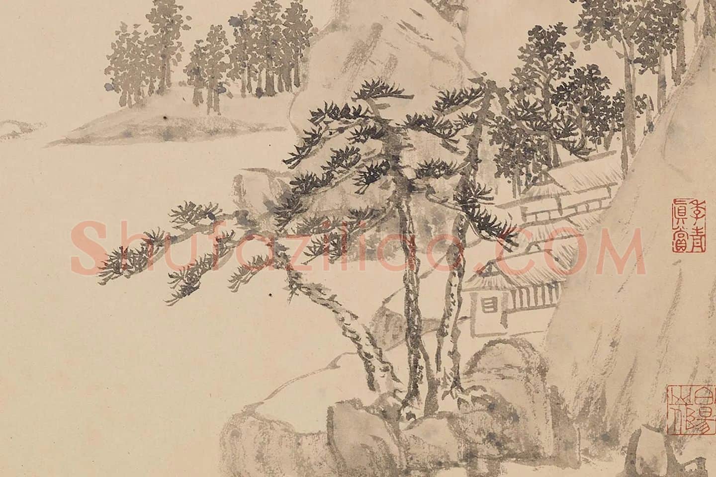 陈淳写意水墨山水画册局部 (4)