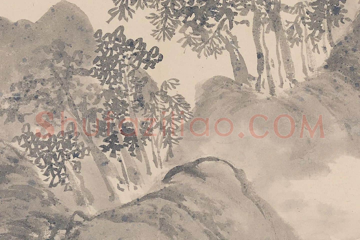 陈淳写意水墨山水画册局部 (7)