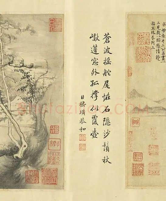 元人山水画集锦卷_04