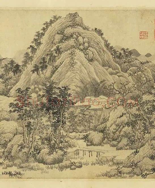 元人山水画集锦卷_14