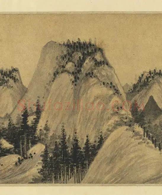 元人山水画集锦卷_17