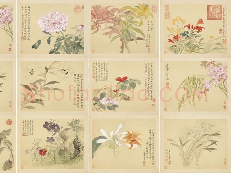恽寿平摹古花卉册(共10开)