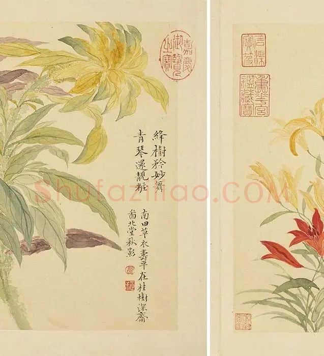 恽寿平摹古花卉册_14