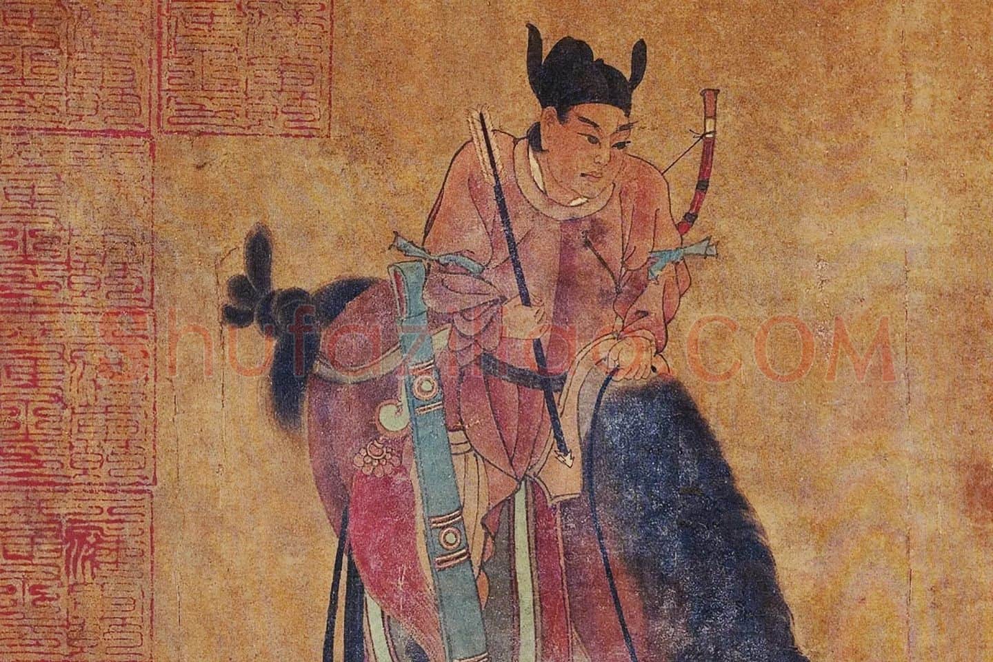 李赞华鞍马画《人马图》局部 (4)