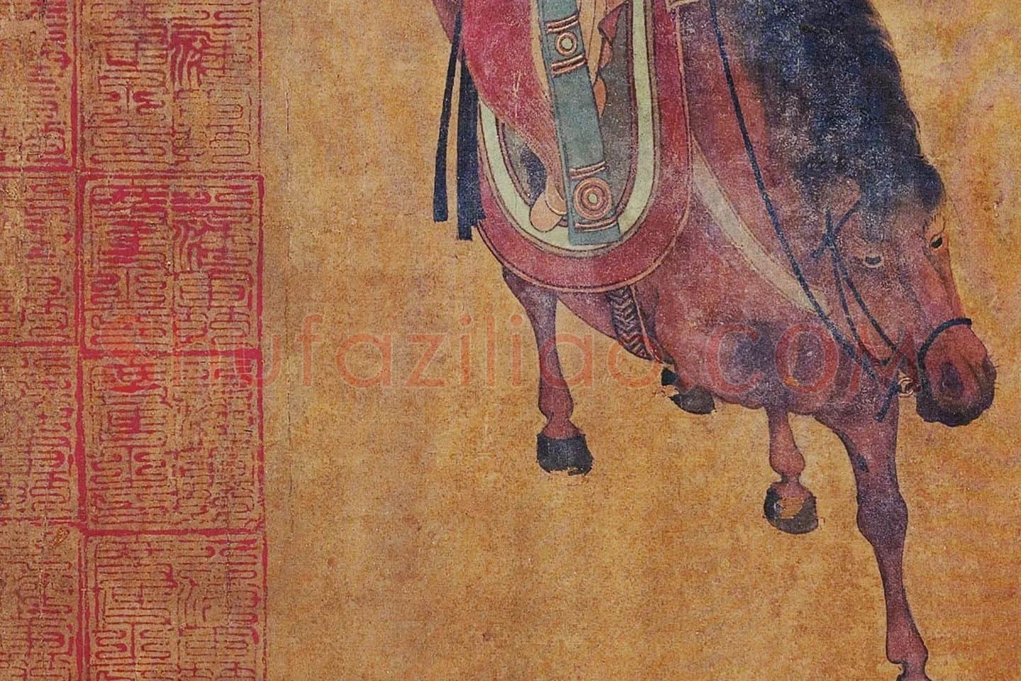 李赞华鞍马画《人马图》局部 (5)