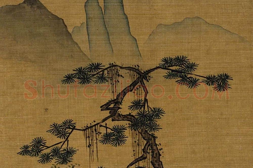 刘松年山水《溪桥杖策图》局部 (3)