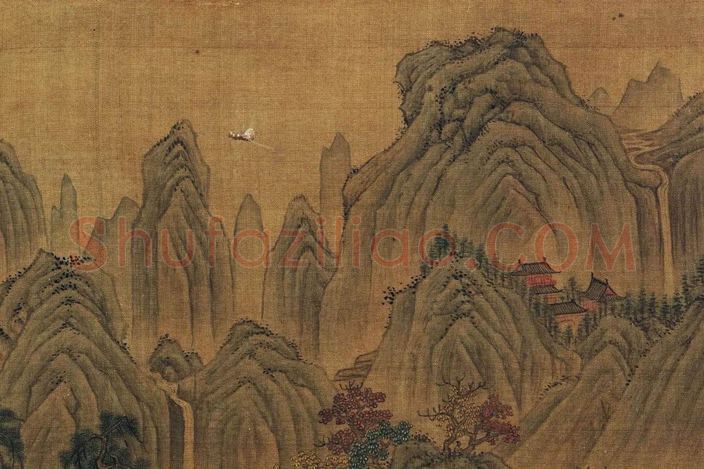 刘松年山水《重山琴墅图》局部 (2)
