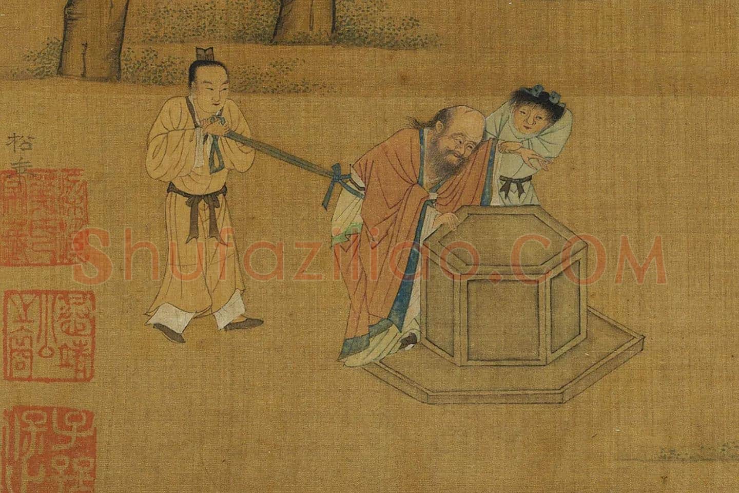 刘松年《彭祖观井图》局部 (1)