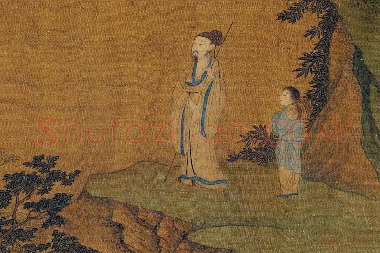 刘松年春景山水人物局部 (1)