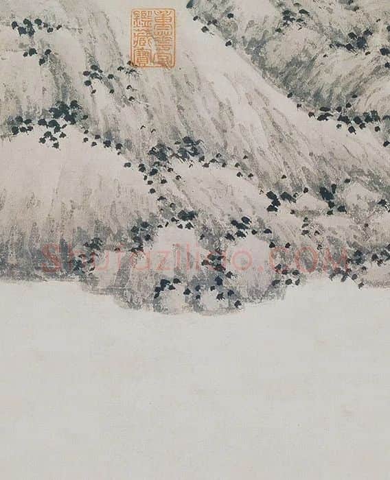 沈周山浅绛水画《青园图》_03