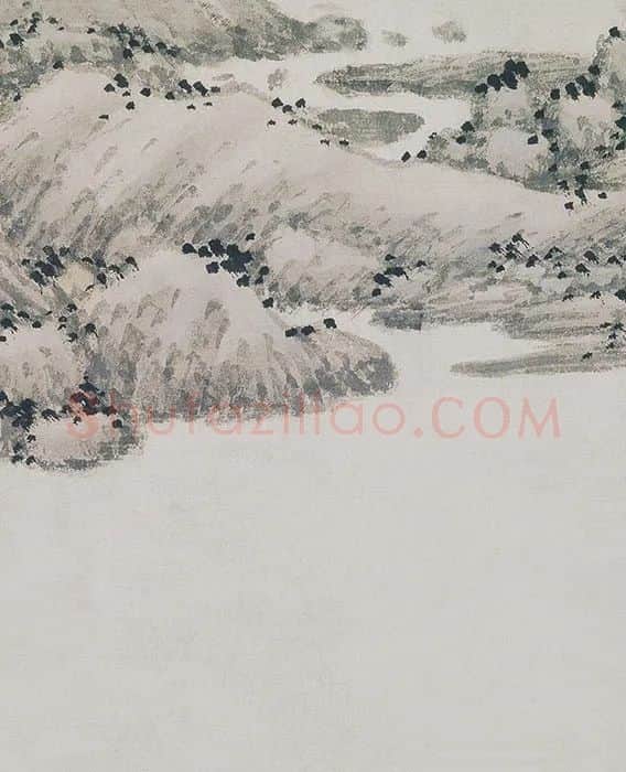 沈周山浅绛水画《青园图》_04