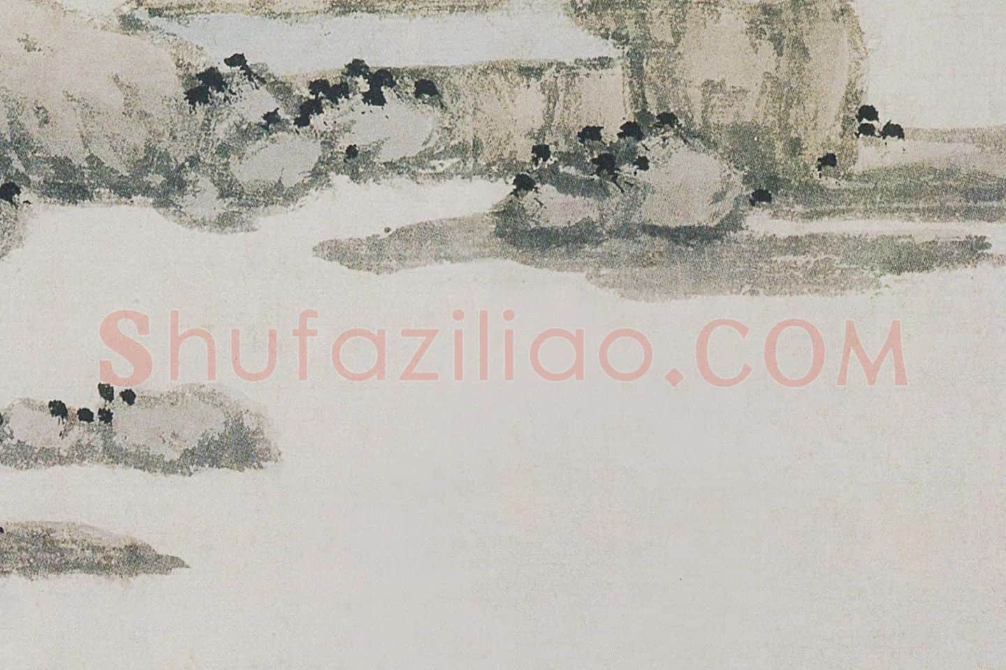 沈周山浅绛水画《青园图》局部 (3)
