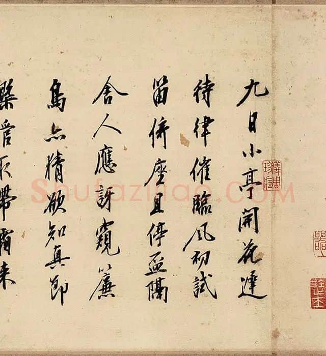 沈周山水《盆菊幽赏图》卷_08