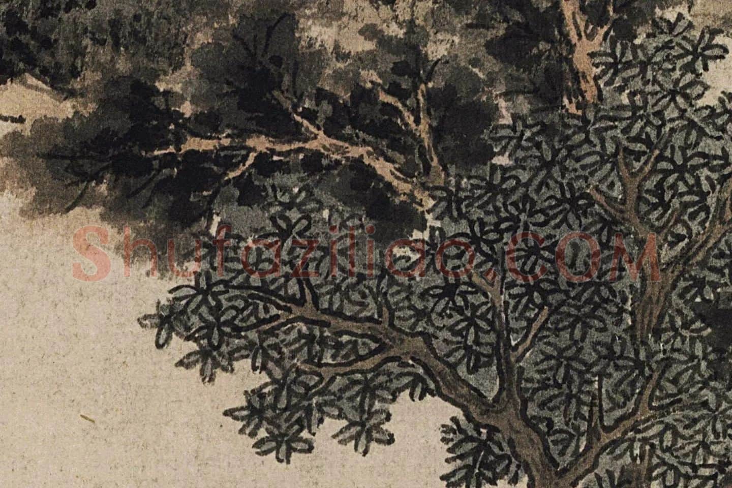 沈周山水《盆菊幽赏图》局部 (5)