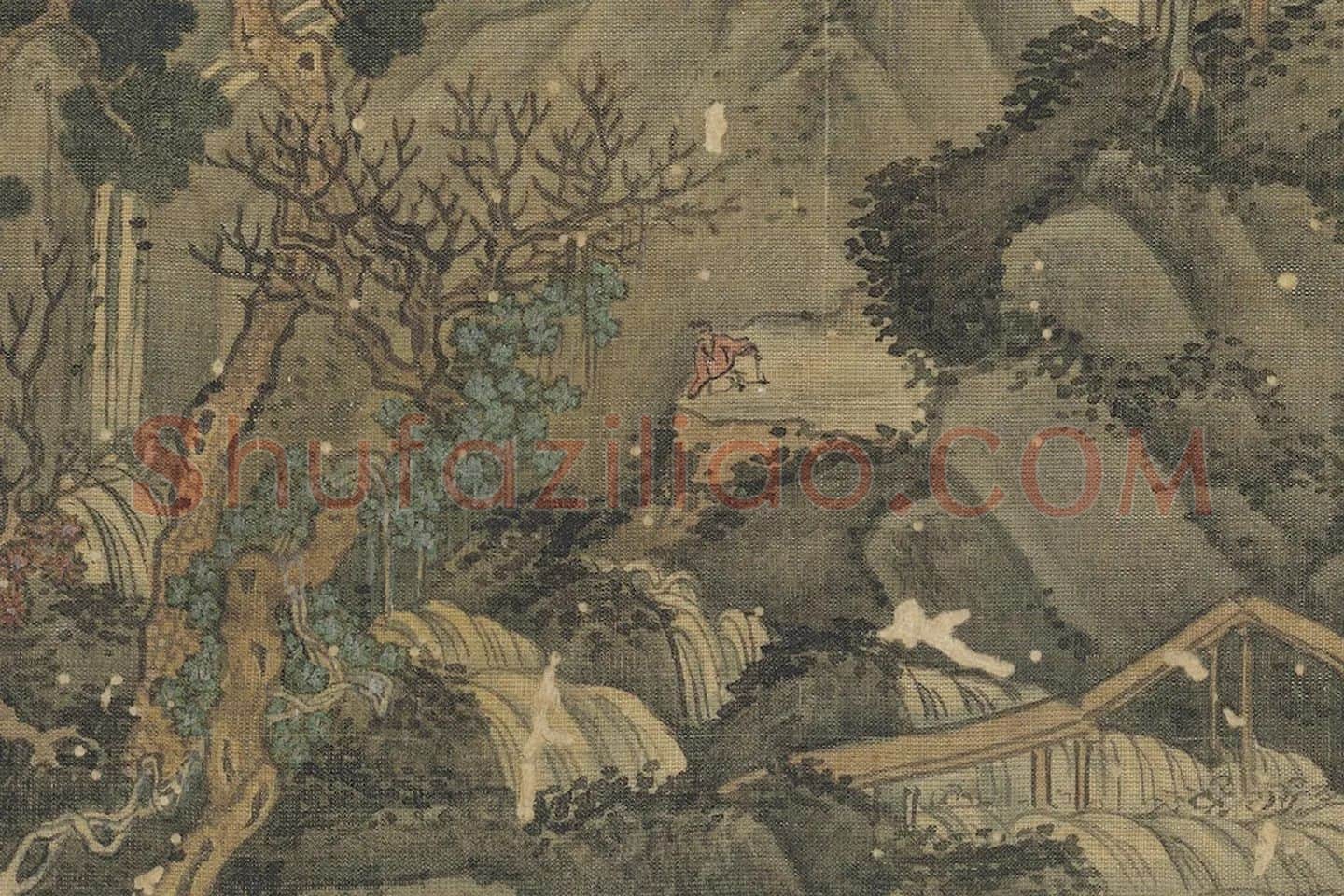 赵澄《仿张遵礼溪桥观泉》局部 (1)