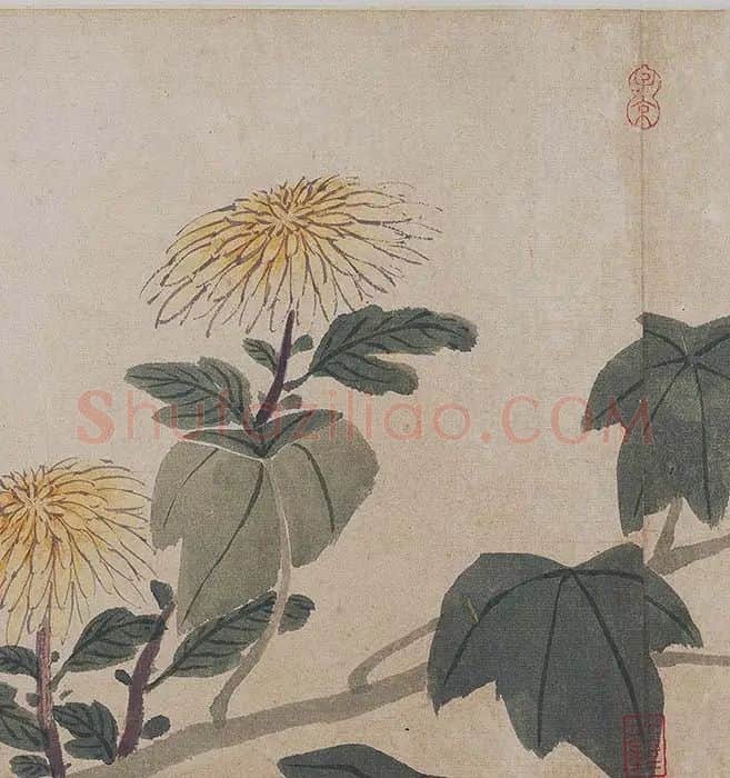 沈周《四季花卉图》_09