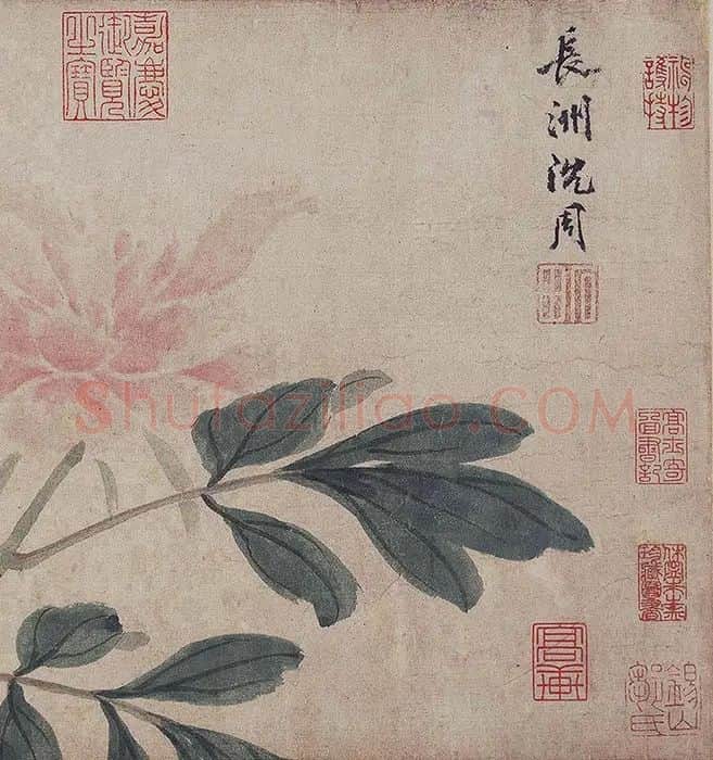 沈周《四季花卉图》_25