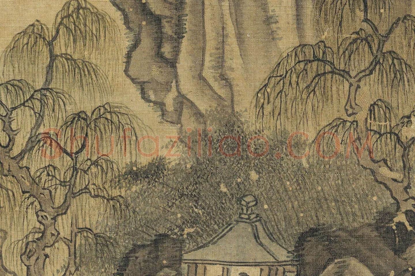 赵澄《仿夏仲圭竹亭观柳图》局部 (2)