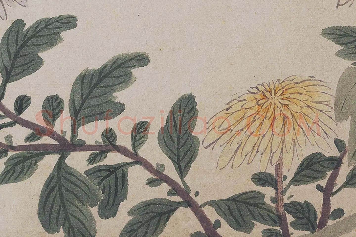 沈周《四季花卉图》局部 (12)