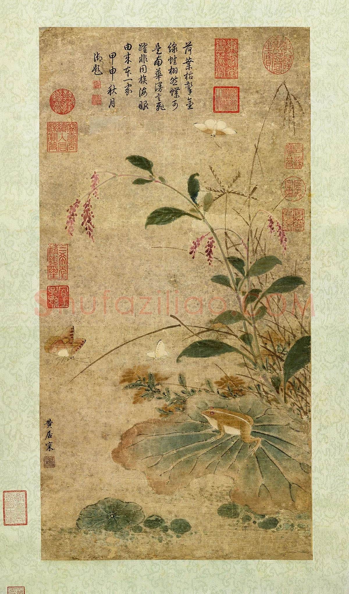 黄居寀《蛤子蝴蝶图》