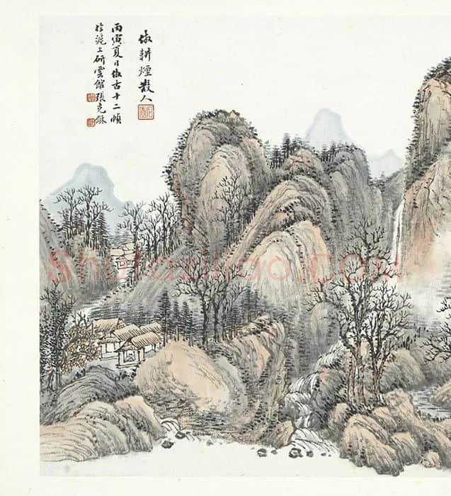 张克龢仿古山水册_01