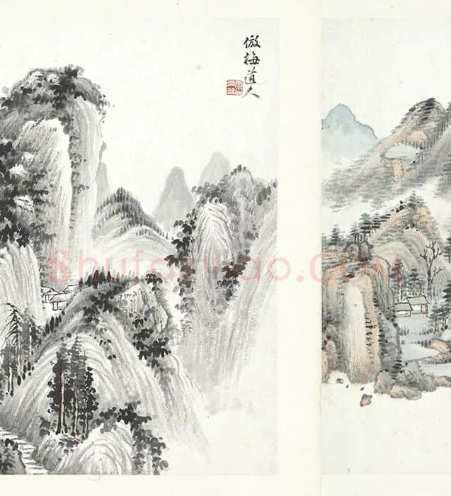 张克龢仿古山水册_07