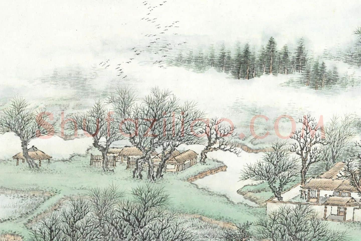 张石园(张克龢)仿古山水画册局部 (2)