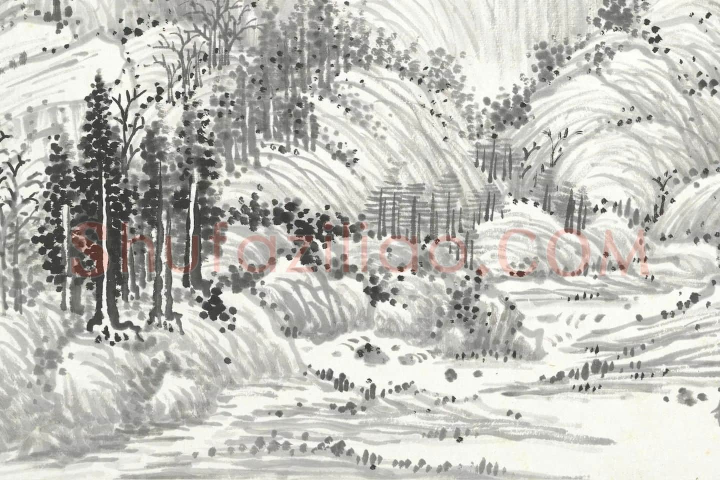 张石园(张克龢)仿古山水画册局部 (10)