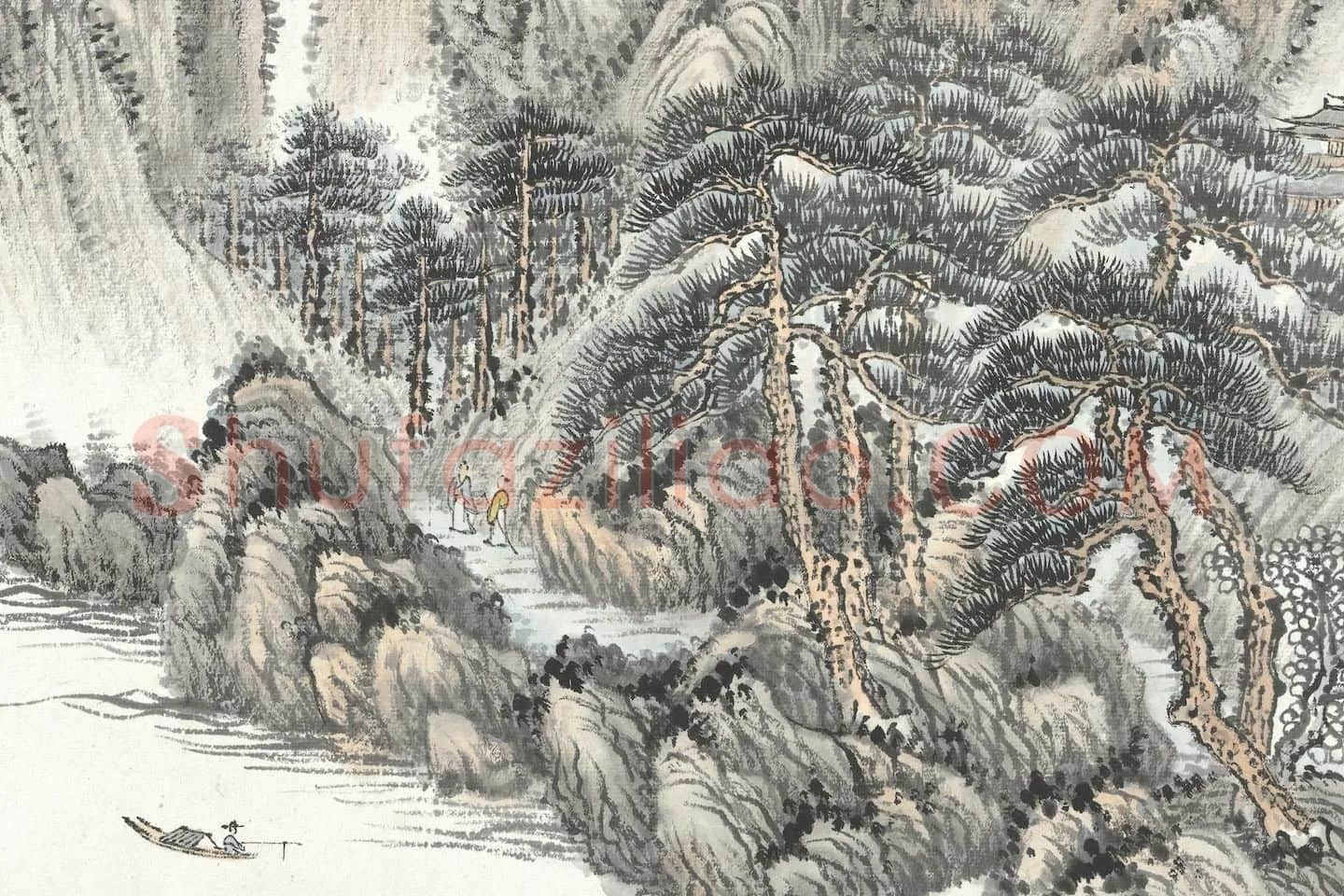张石园(张克龢)仿古山水画册局部 (11)